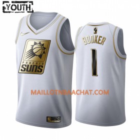 Maillot NBA Phoenix Suns Devin Booker 1 Nike 2019-20 Blanc Golden Edition Swingman - Enfant